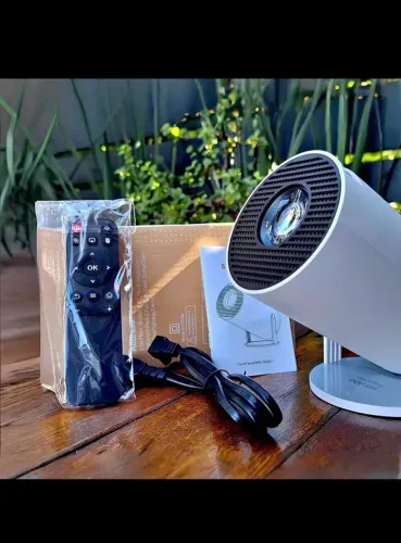 Mini Projetor HY300 4K Portátil Smart Cinema em Casa para Celular