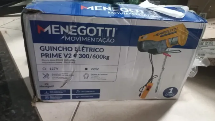 Guincho Coluna Prime 300/600kg V2 12/6m Com Motor Monofásico 220v 60hz Menegotti