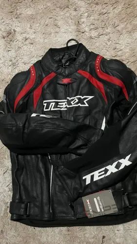 Jaqueta couro cupim masculina moto proteção