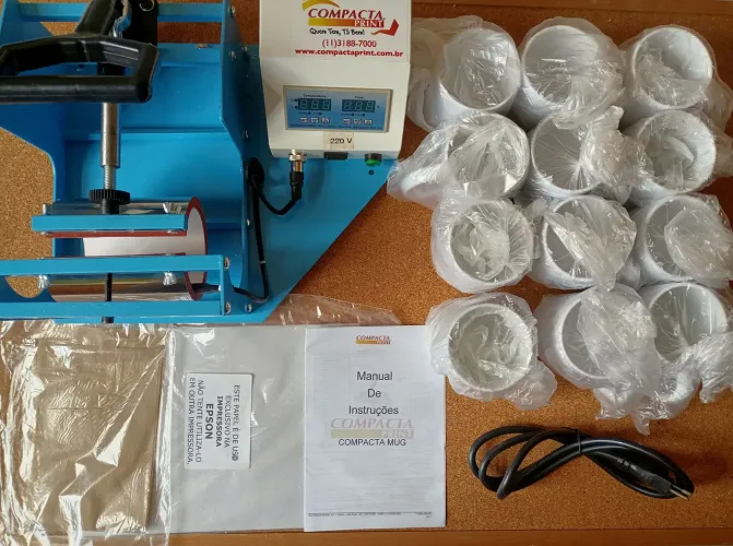 Prensa térmica para canecas compacta print