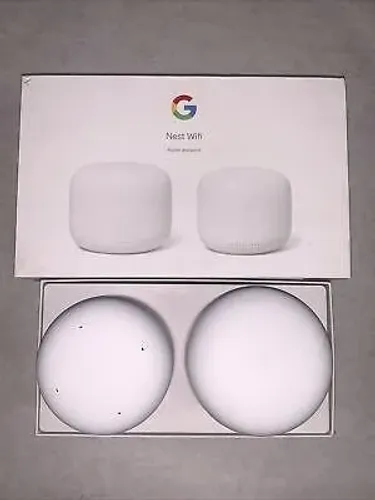 Roteador Google Nest Wi-Fi Mesh 2 unidades GA01144 Ac2200 Branco Pronta Entrega