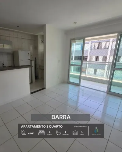 APARTAMENTO 45m² 1 QUARTO VARANDA 1 VAGA COBERTA INFRA VENDE BARRA