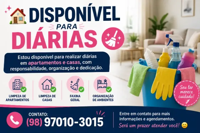 ? DISPONÍVEL PARA DIÁRIAS ?