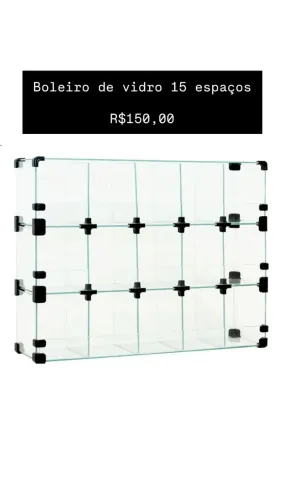 Baleiro de vidro 15 espaços