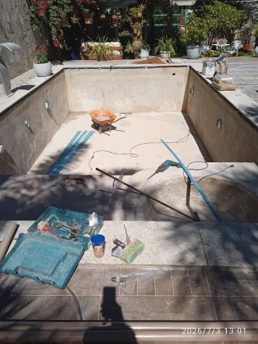 Construçao de piscina