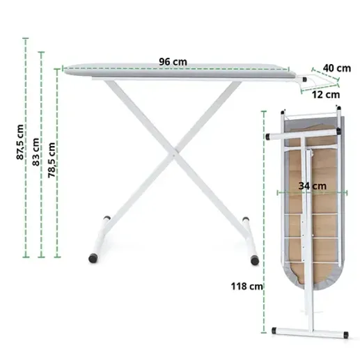 Tabua de passa - passadeira de roupas de aço dobrável com regulagem