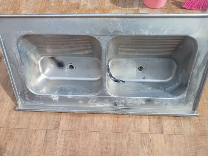 Tanque inox duas bocas grande