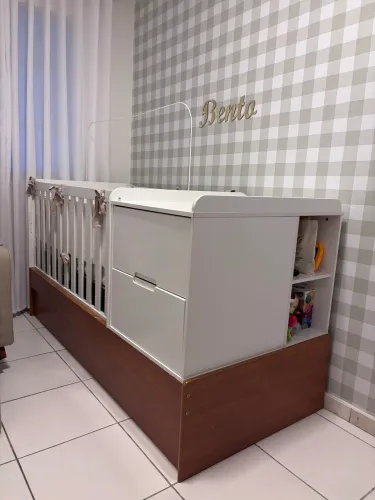 Berço Multifuncional Completo com Colchão