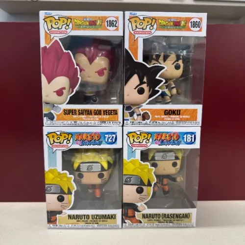 Funko Pop - Dragon Ball Super Broly e Naruto Shippuden