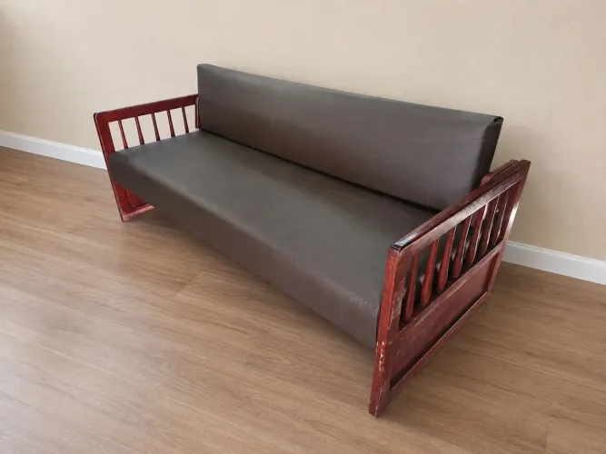 Sofá Cama de Madeira Maciça ENTREGO 