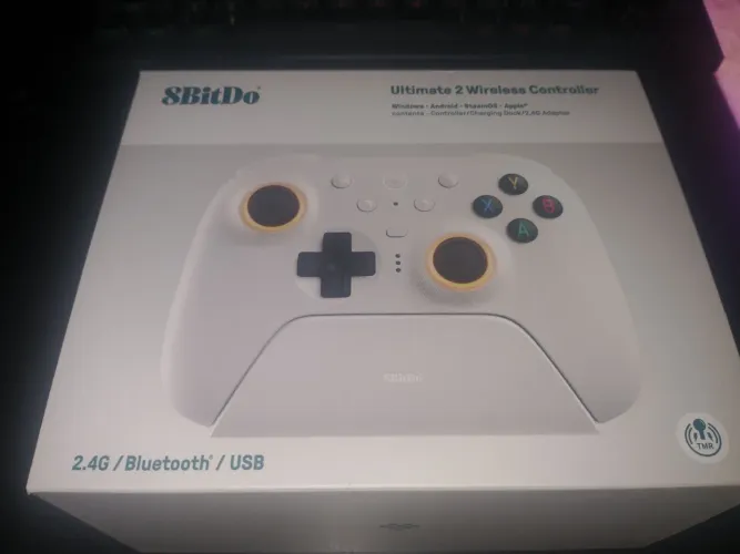 Controle com hall effect tmr 8bitdo ultimate 2 branco novo lacrado