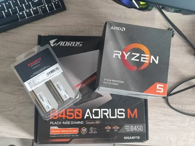 Kit AMD Ryzen 5 3600X - B450 - 32GB RAM 3600Mhz [C CAIXAS]