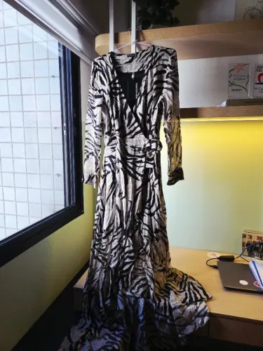 Vestido Transpassado Estampado