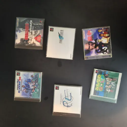 Lote PS1: Final Fantasy VII, Biohazard 3, Parasite Eve, Tekken 2, Minna no Golf, Soccer98