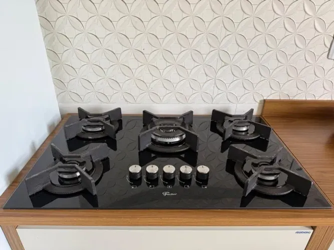 Cooktop Fischer Infinity 5 Bocas Tripla Chama Preto
