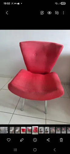 Oferta relâmpago: poltrona decorativa vermelha