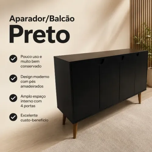 Aparador/Balcão Preto