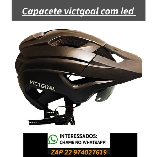 Capacete ciclismo victgoal com led