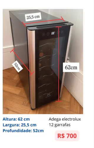 Adega 12 garrafas Electrolux