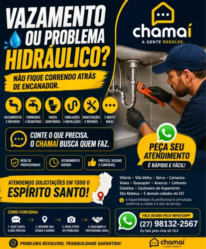 Encanador - Vazamentos, Torneiras, Vasos e Reparos
