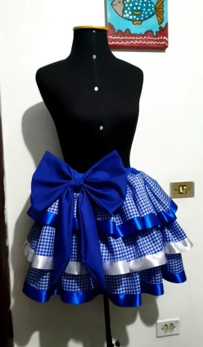 Saia junina azul Royal