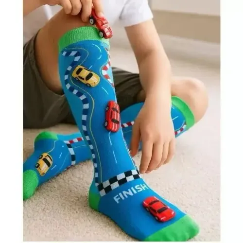 Meia Divertida 3D, meia maluca colorida, infantil