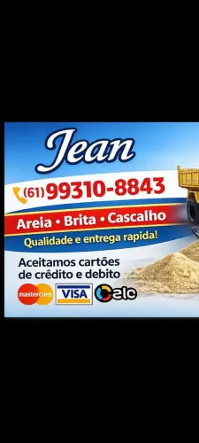 Areia brita e cascalho
