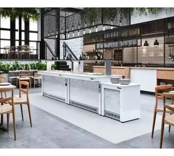 Ac buffet completo Gelopar 10 quente 8 frio e módulo de prato