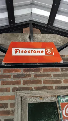 Placa antiga Firestone antiga