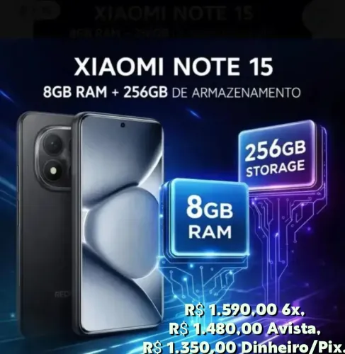 Celular Xiaomi Redmi Note 15 ( 8GB/256GB ). 