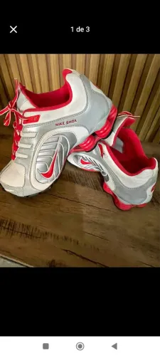 Nike Shox 5 molas ORIGINAL Branco e vermelho