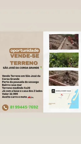 Vendo terreno na praia