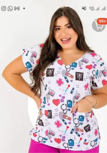 Scrub hospitalar feminino