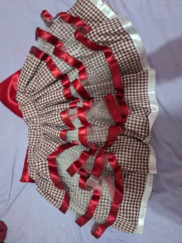 Saia de festa junina feita a mão tamanho p/m