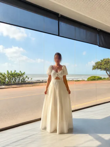 Vestido de Noiva Rock Lola Off White Praia/Civil M