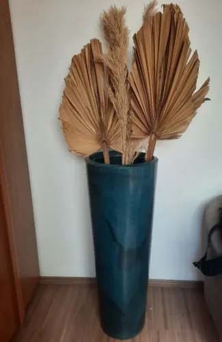 VASO DECORATIVO DE CHÃO (1 METRO) COM ARRANJO COMPLETO