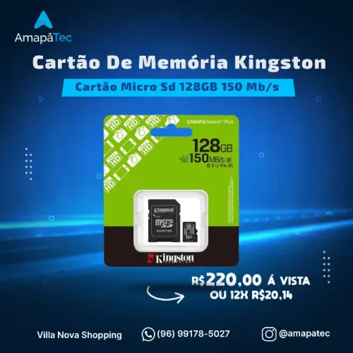 Cartão Micro Sd 128GB Kingston