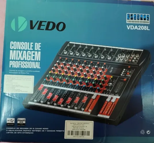 Console de mixagem profissional VEDO, Produto Novo na Caixa 