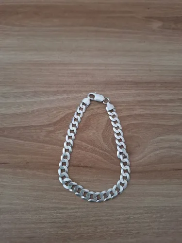 Pulseira Prata 925 Escama de Peixe 8mm