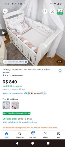 Kit berço menina