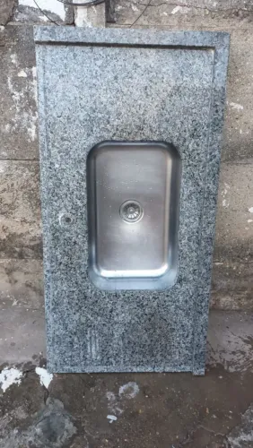 Pia de cozinha Mármore com cuba de inox