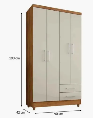 Guarda roupas novos na caixa desmontado