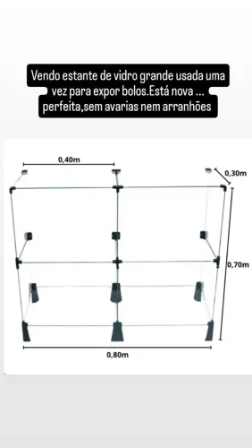 Estante de vidro nova