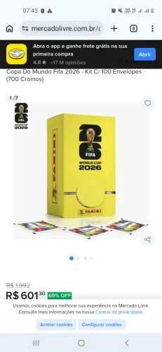 Vendo caixa fechada de figurinhas da copa do mundo 2026