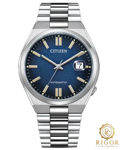Relógio Citizen Tsuyosa NJ0151-88L Mostrador Azu Texturizadol: Automático, Safira e 50m