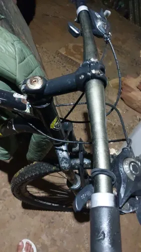 Bike aro 29 trackk tá funcionando a marcha t com pneu usável nada pra fazer bike ecelente