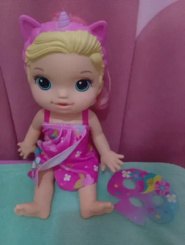 Baby Alive spa dia de princesa unicórnio 