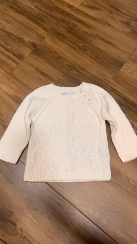 Suéter infantil Laluble Branco G 1 ano
