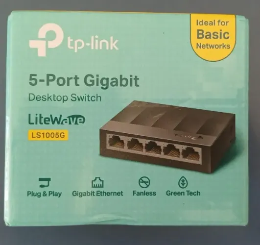 Hub Switch 5 portas Gigabit (novo na caixa)