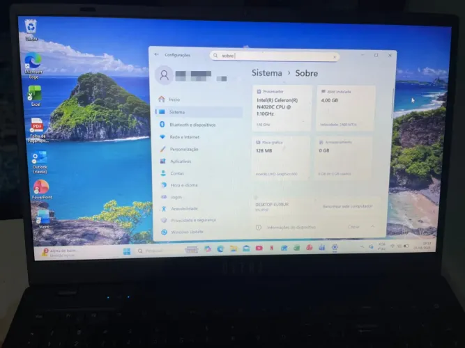 NOTEBOOK ULTRA 15,6" POLEGADAS 128GB MULTI